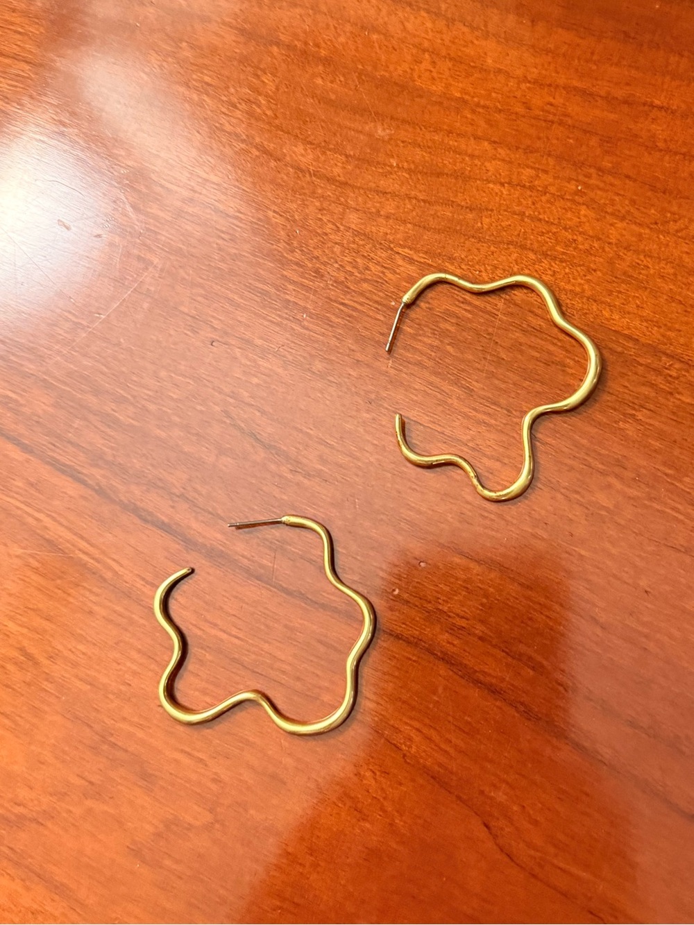 Madewell Gold Wavy Hoop Earrings